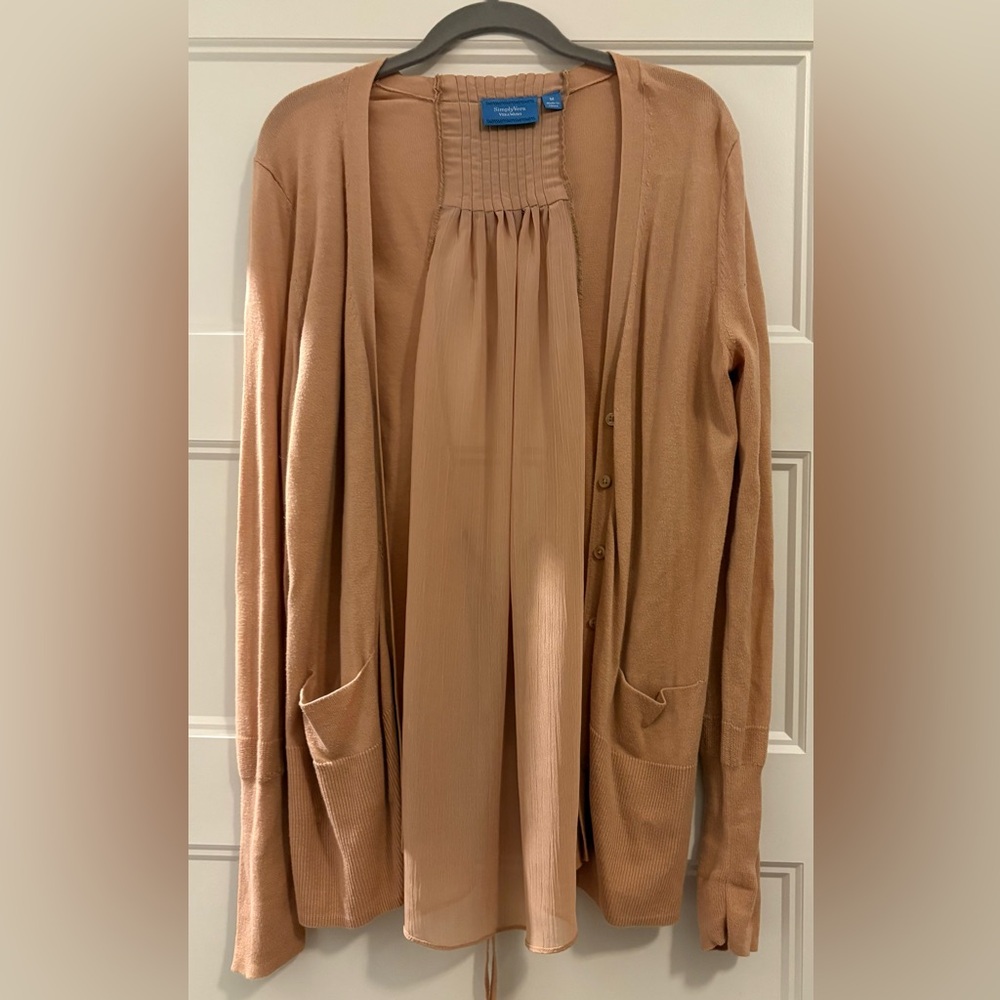 Simply Vera‎ Vera Wang Women's Beige Cardigan
